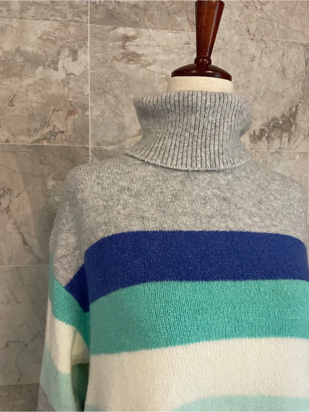Talbots Striped Turtleneck Sweater